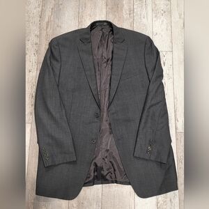 42R Men's DKNY Blazer Patterned Gray 2 Button 100% Wool Sport Coat